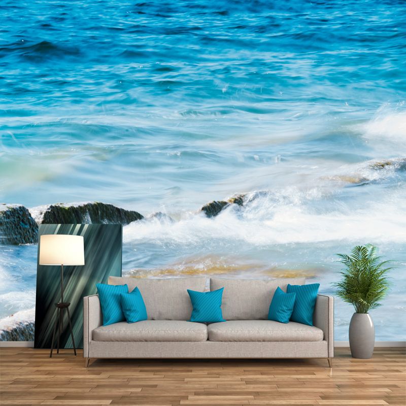 Beach View Stain Resistant Wall Decor for Dining Room Bedroom, Made to Measure