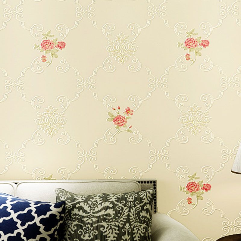 3D Print Blossom Non-Pasted Wallpaper Roll, 31-foot x 20.5-inch, Natural Color