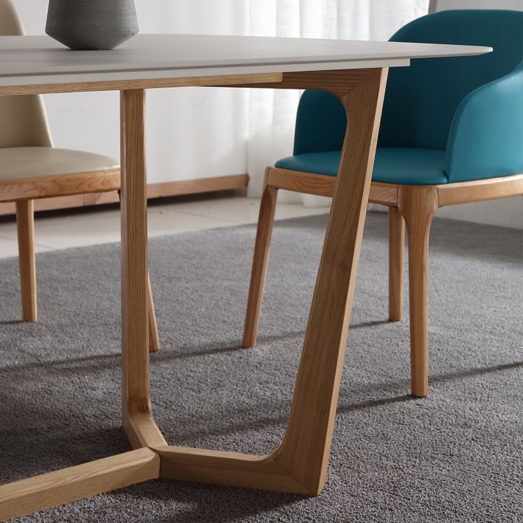 Rechthoek TRESTLE BASE Home Furniture Stone Dining Room Collection voor eetkamer