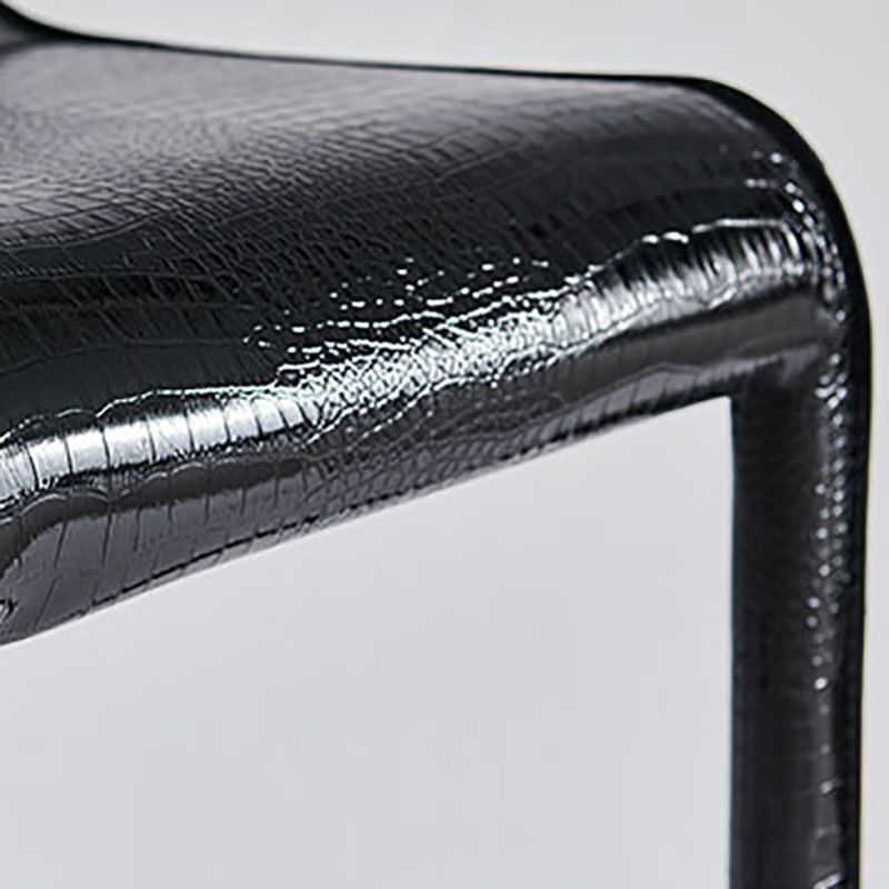 Sillas de comedor de piel sintética contemporáneas Sillas sin brazos laterales tapizadas