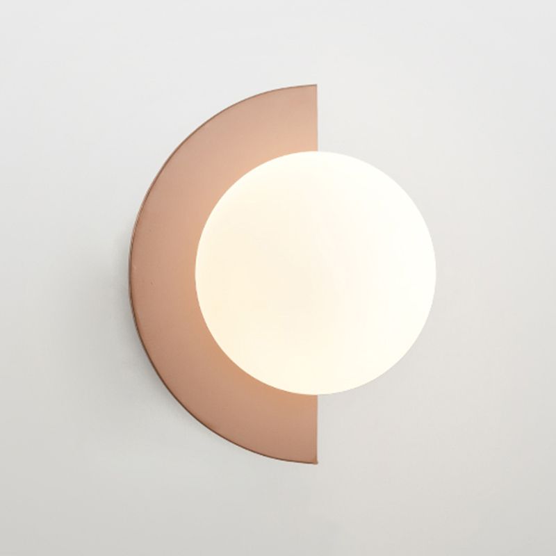 Ball Metal Wall Sconce Modern Nordic Macarons Single Light Wall Mounted Light