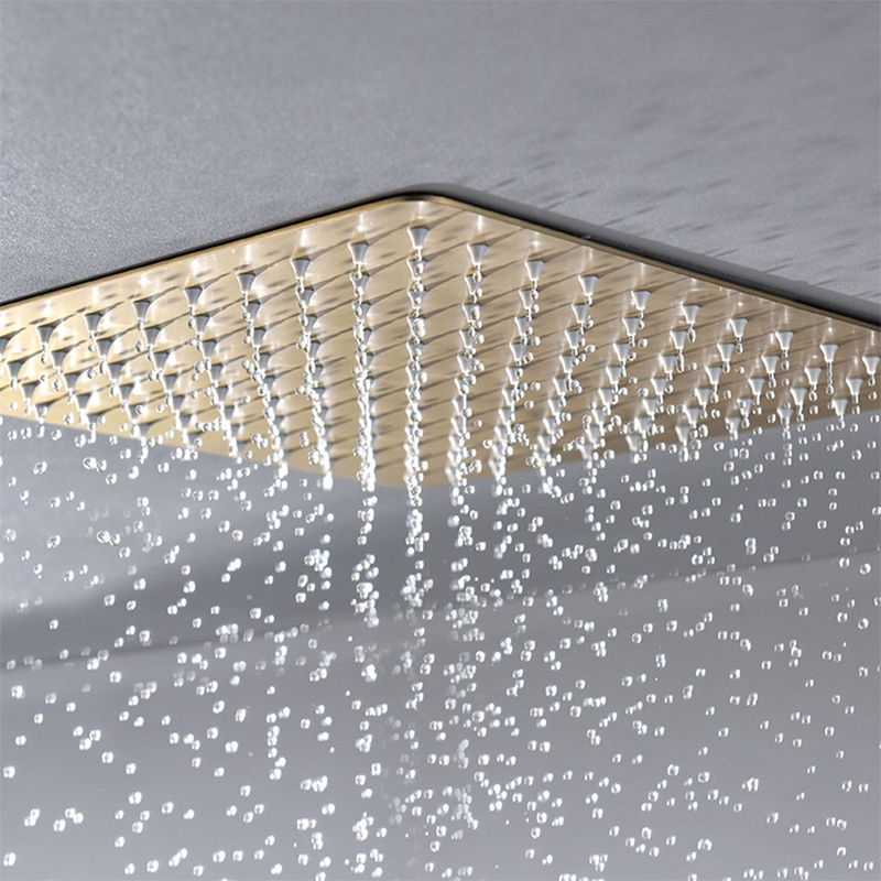 Modern Shower System Brass Temperature Control Fixed Shower Head Shower Combo