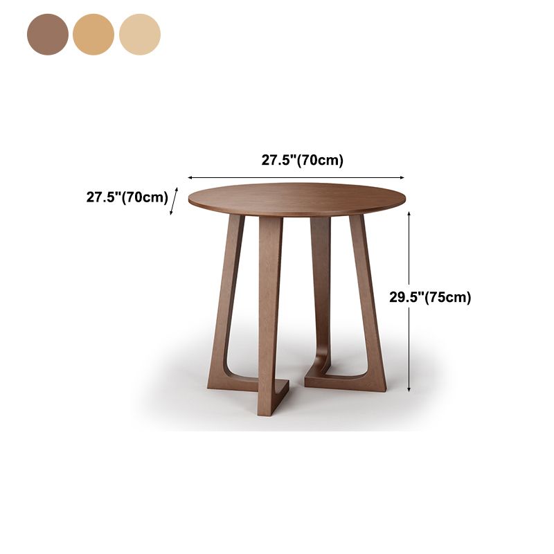 Modern Pine Solid Wood Dining Table Double Pedestal Dining Table for Dining Room
