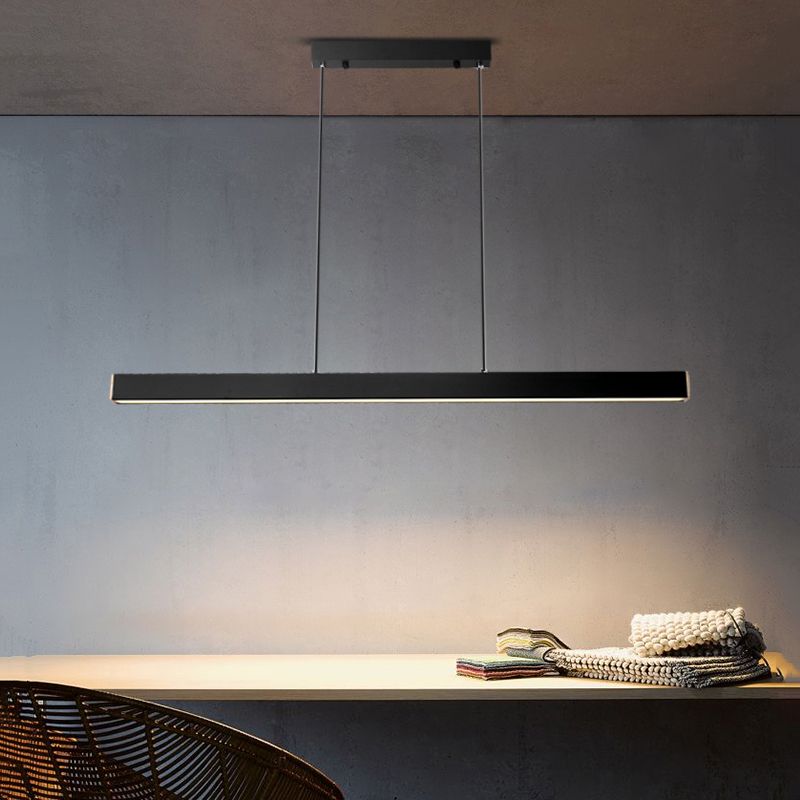 Contemporary Style Linear Shape Pendant Light Metal 1-Light Pendant Lighting