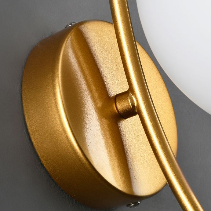 1-Light Ball Wall Lamps Modern Style Glass Wall Mounted Lights