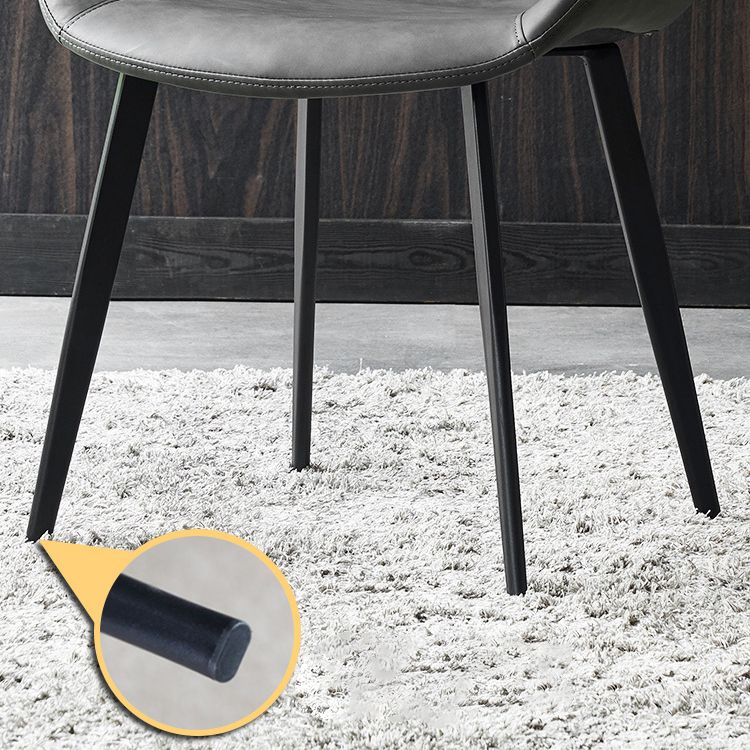 Contemporary Chair Armless Chair for Kitchen with Metal Legs