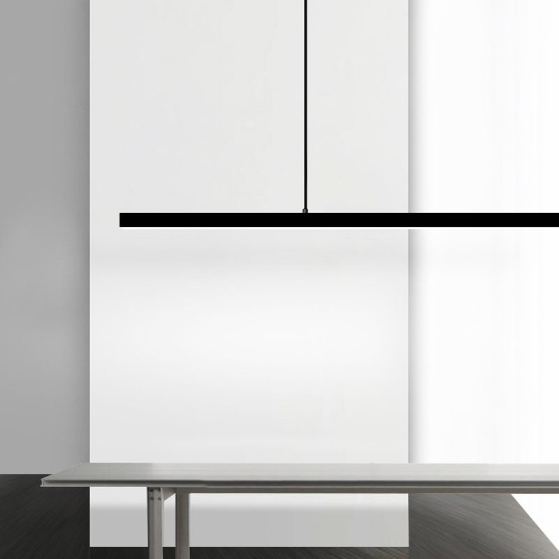 Nordic LED Island Lighting Fixture Simple Metallic Pendant Light for Dining Room