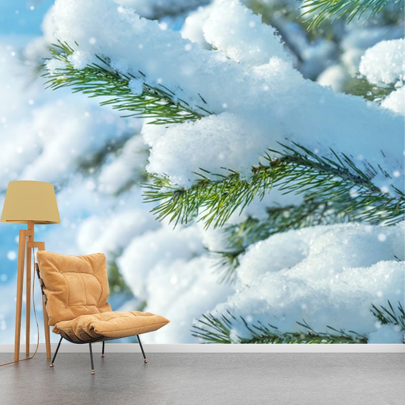 Photography Winter Rime Wall Mural Large Wall Art for Living Room, Custom Size Available