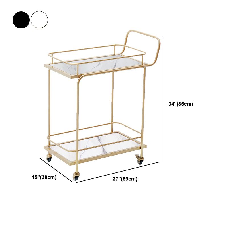 33.86" High Rolling Contemporary Prep Table Metal Prep Table for Dining Room