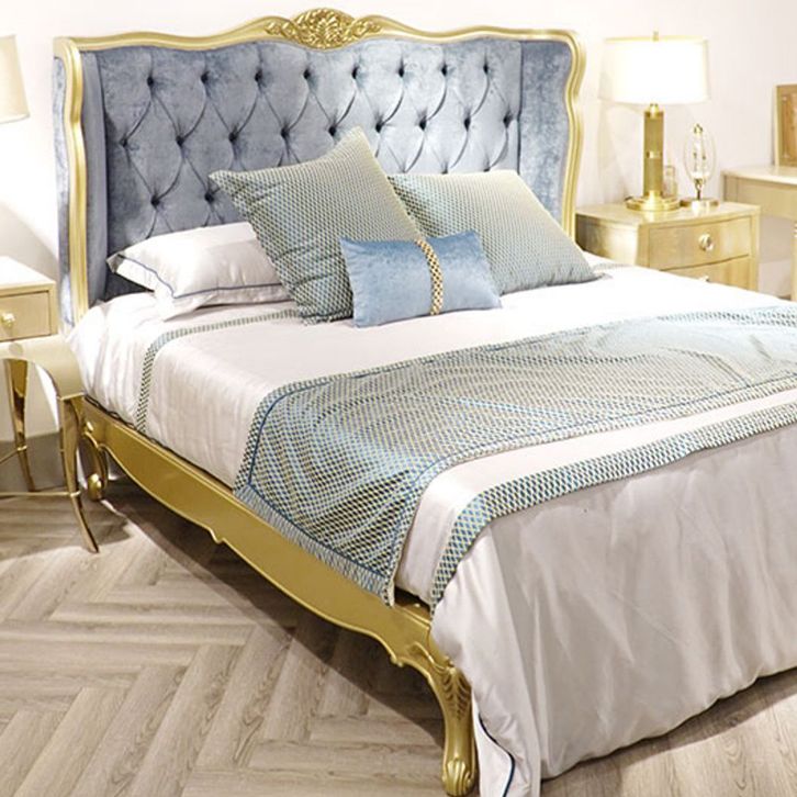 Modern Adjustable Height Bed Upholstered Headboard Standard Bed