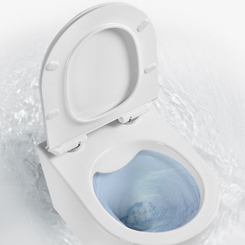 Contemporary Flush Toilet Wall Mount One-Piece Toilet Porcelain Toilet