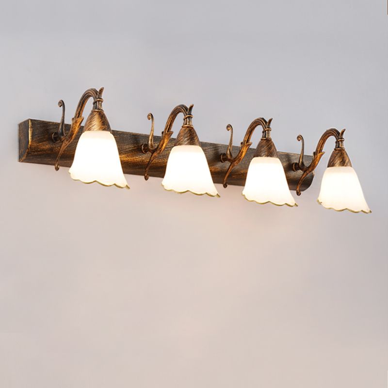 Verre en forme de cloche en forme de cloche Lumière minimalisme Éclairage mural de salle de bain en noir