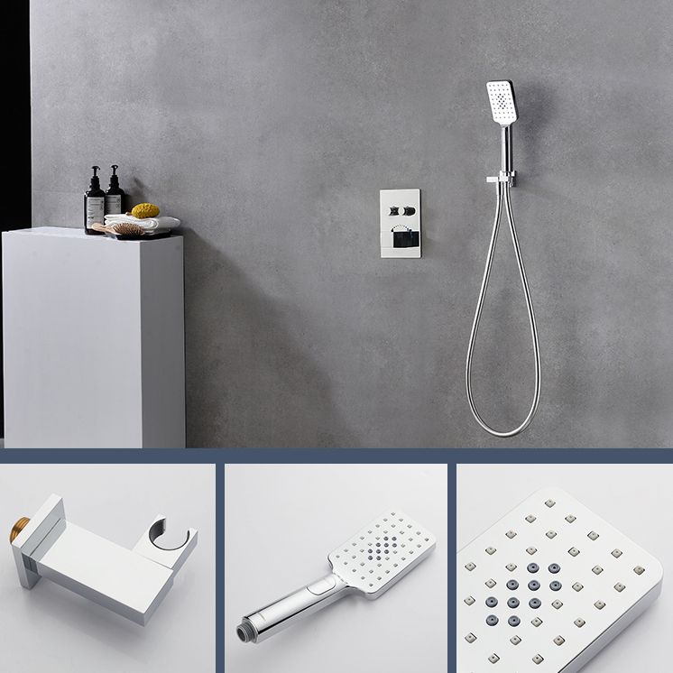 Modern Shower Trim Brass Slide Bar Included Adjustable Shower Head Shower Combo