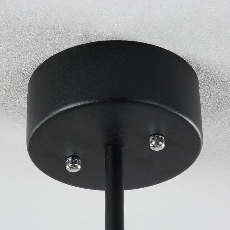 Moderne stijl metalen kroonluchter licht zwarte schotel schaduw hanglamp voor woonkamer
