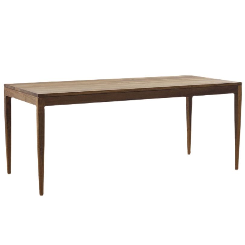 Solid Wood Brown Tone Dining Table Simplicity 4 Legs Table for Dining Room