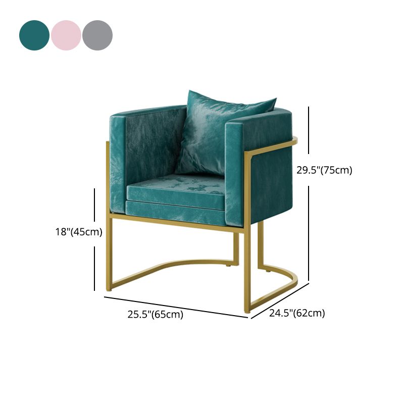 Scandinavian Armless Solid Back Chair for Home Fabric Dining Side Chair