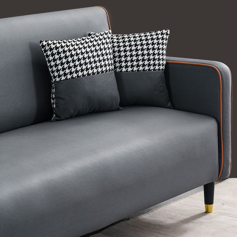 Contemporary Style Square Arm Sofa Living Room Fabric Seating
