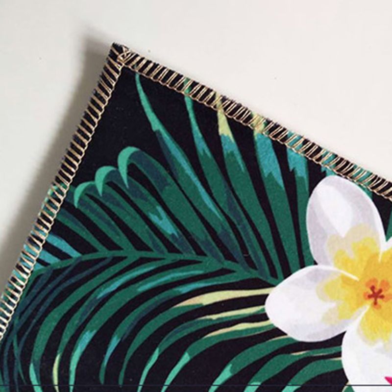 Green Modern Carpet Polyester Plant Carpet Non-Slip Backing Area Carpet for Living Room