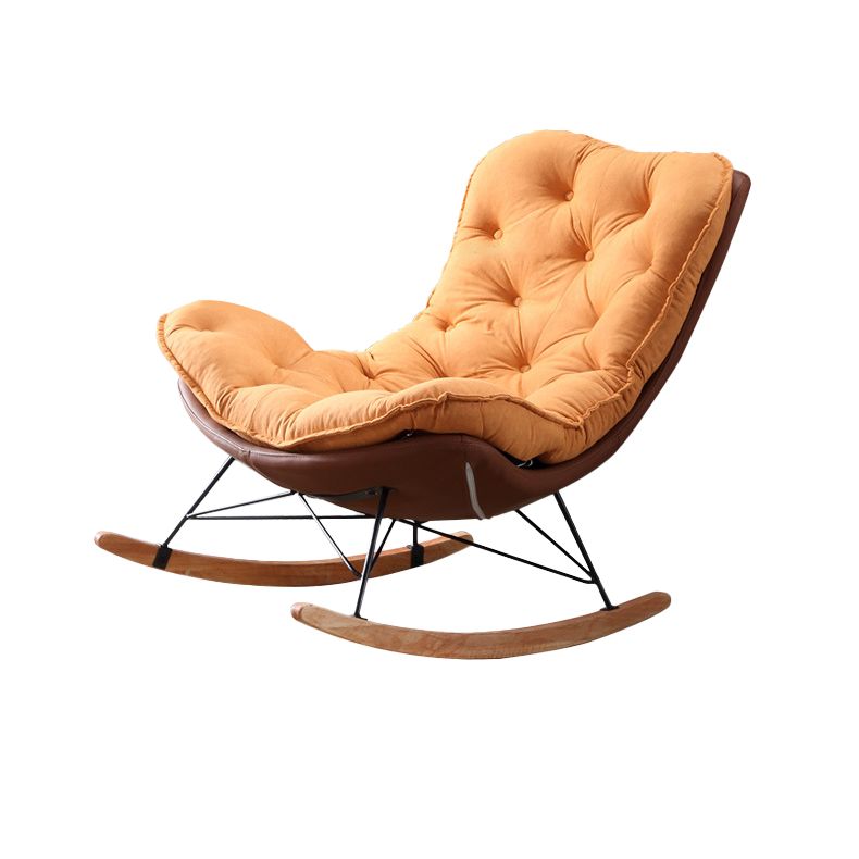 Living Room Luxury Leisure Chair Wood Frame Base Relaxing Lazy Rocking Chairs