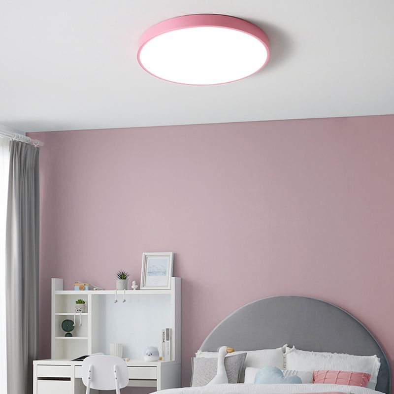 Minimalist LED Flush Mount Ceiling Light Colorful Ceiling Lamp with Acrylic Shade