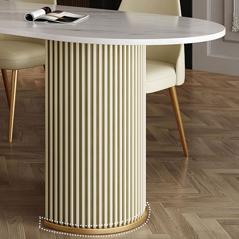Metaal eigentijdse gratis vorm eettafel gesinterde stenen tafel voor eetkamer en keuken