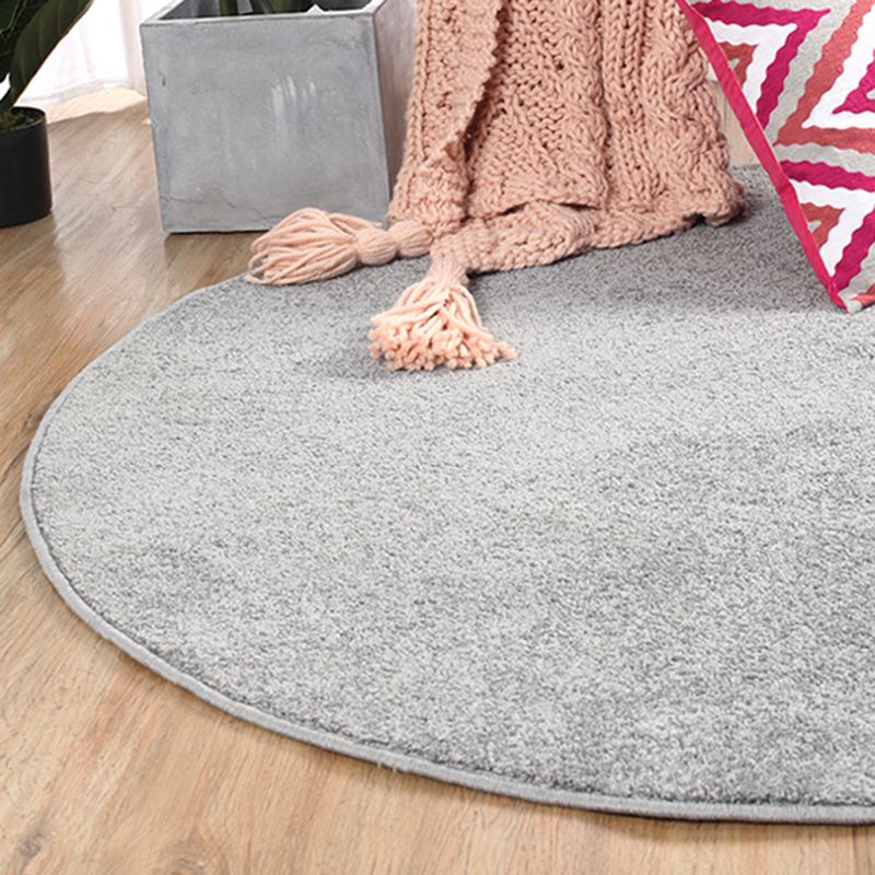 Tappeto moderno rotondo in poliestere solido poliestere moquette non slip tappeto interno per soggiorno