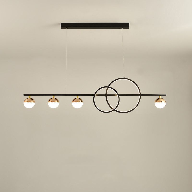 Modern Pendant Chandelier Linear Island Lighting Hanging Island Lights Glass Island Pendants