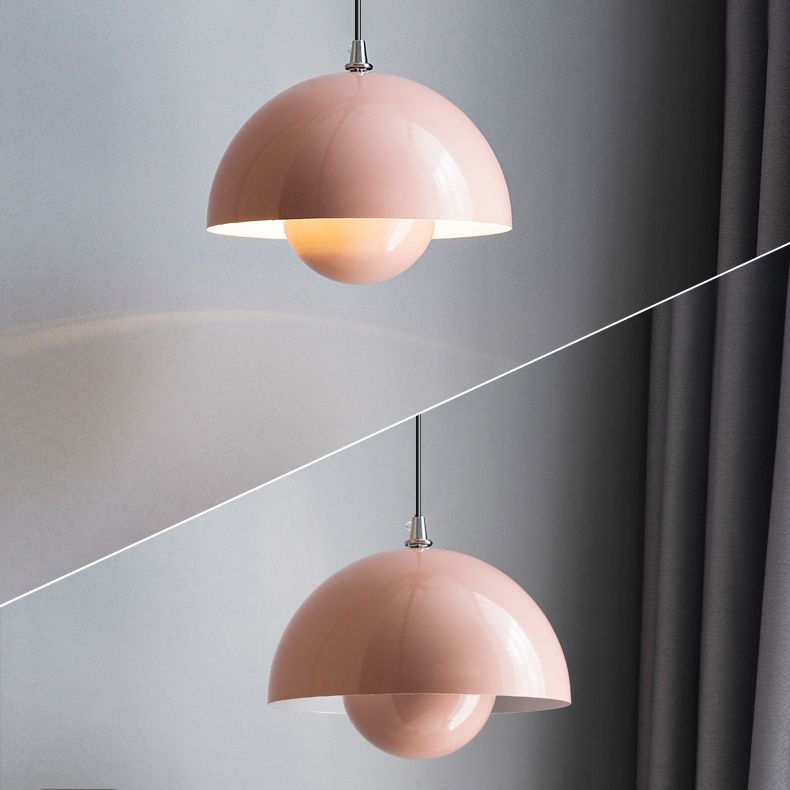 Metal Round Hanging Light Macarons nordiques 1 luminaires de suspension légère