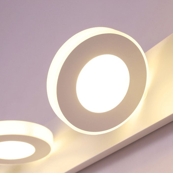 Geometric Wall Mounted Light Fixture Simplicity Style Acrylic LED White Wall Mount Lighting