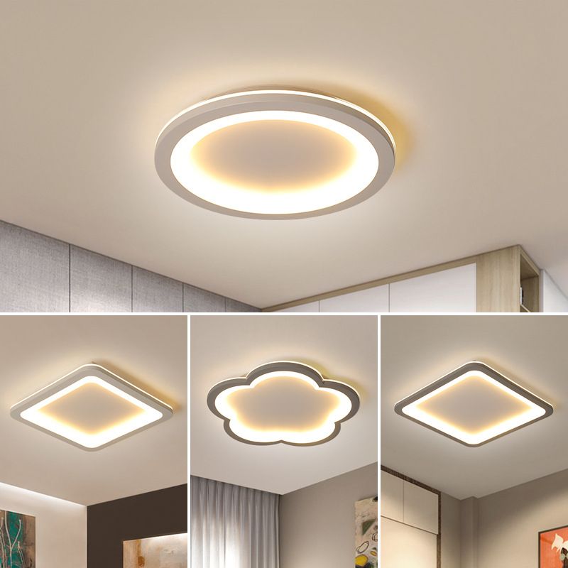 Geometrische acryl inbouwverlichting Minimalistisch grijs LED-inbouwarmatuur voor slaapkamer
