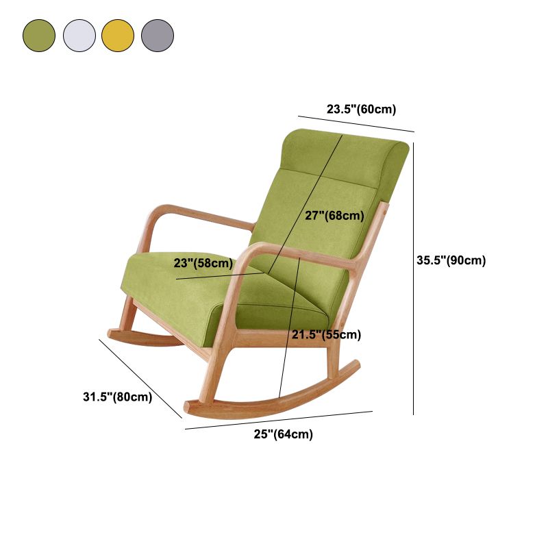 Contemporary Rocker Chair with Pillow and Frame Glider for Living Room