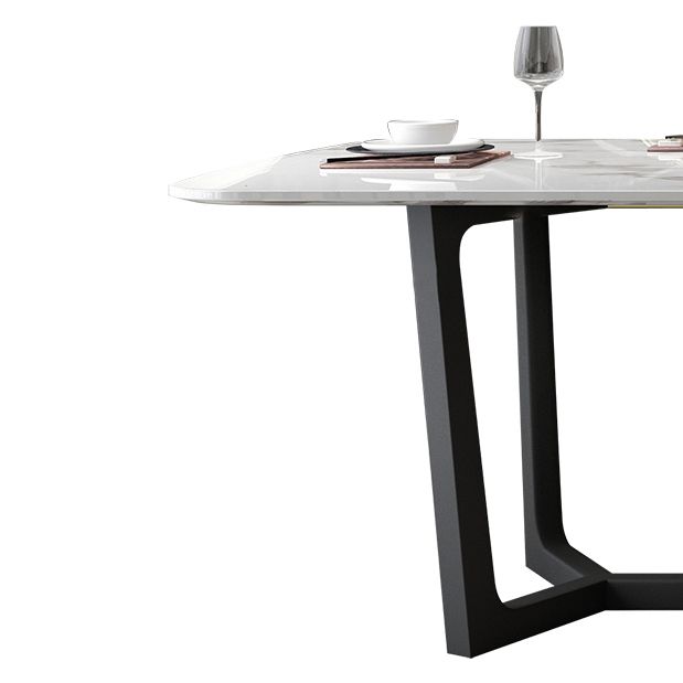 Modern Style Rectangle Sintered Stone Table Set 1/4/5/7 Pieces Dining Set