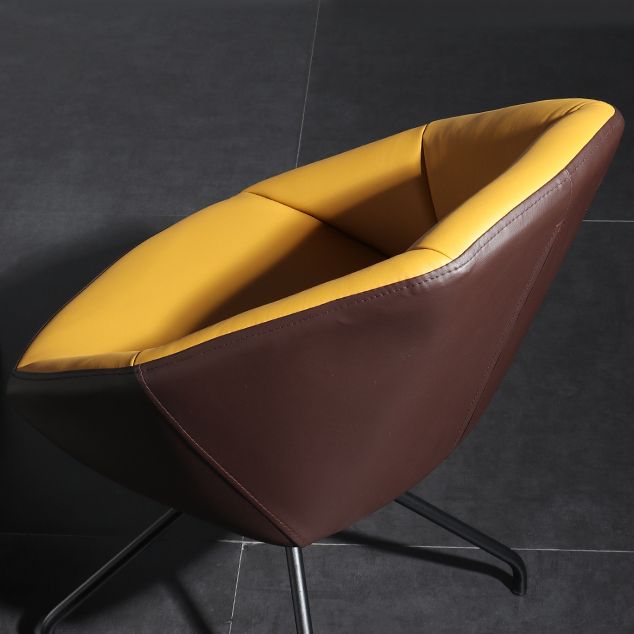 Silla de comedor de estilo moderno, silla Parsons lateral de metal con brazo para cocina