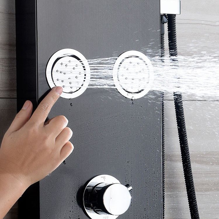 Modern Shower System Massage Jets Knob Hand Shower Ceiling Mounted Shower Trim