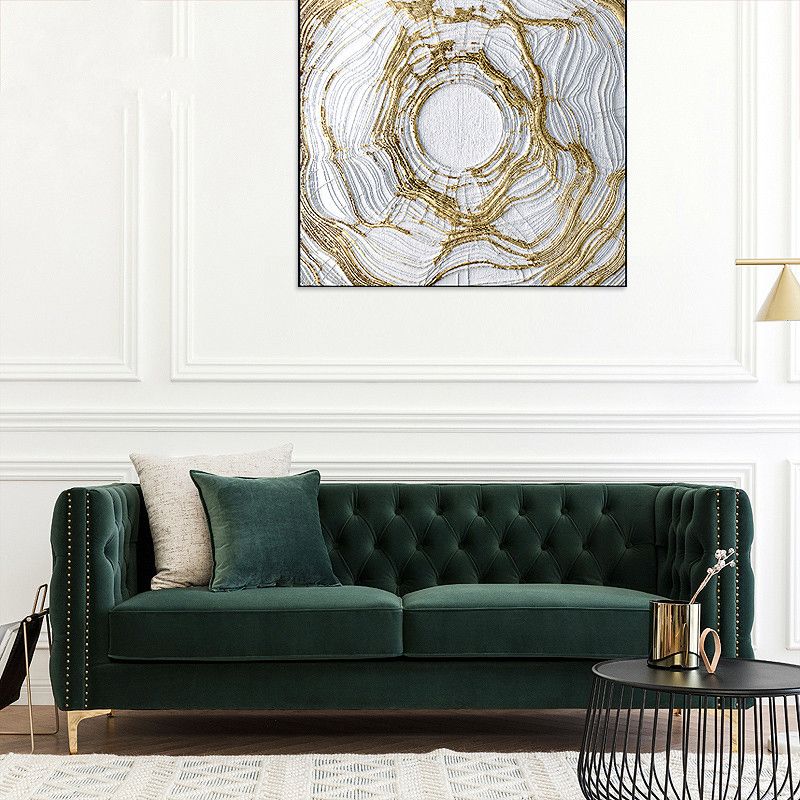 33" Wide Glam Sleeper Sofa Pillow Included Tufted Back Sleeper Sofa