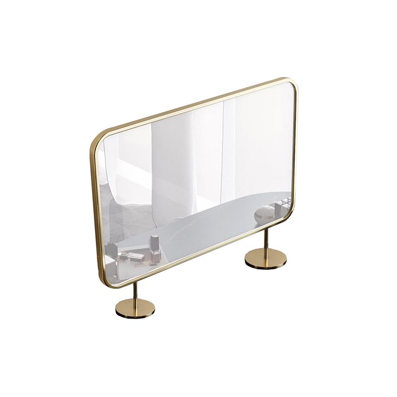 2 Storage Drawers Dresser with Mirror & Padded Stool Contemporary Stone Top Vanity