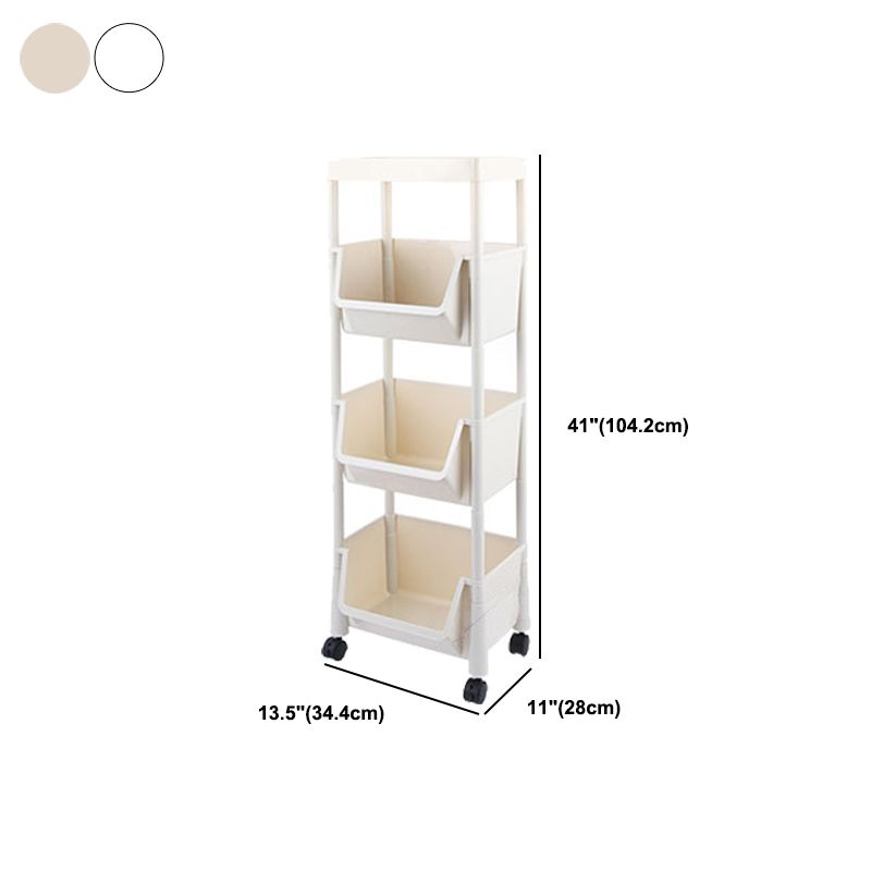 Urban Closed Back Shelf Bookcase Plastic/Acrylic Bookshelf with Caster