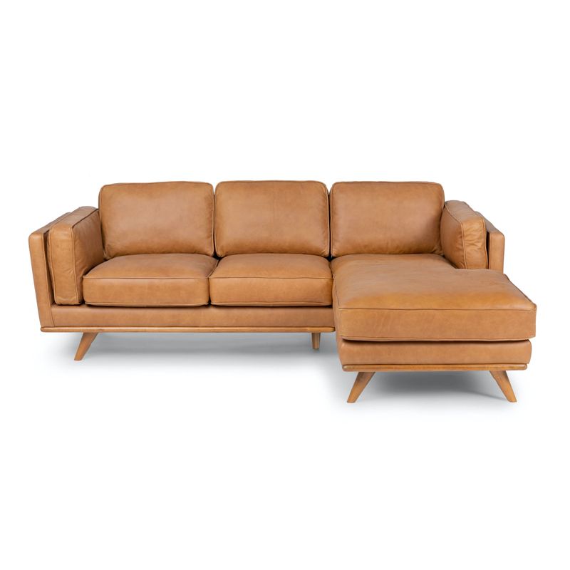 Fabric Pillow Top Arm Sofa 31.5"High Cushion Back Sectional Sofa,Brown