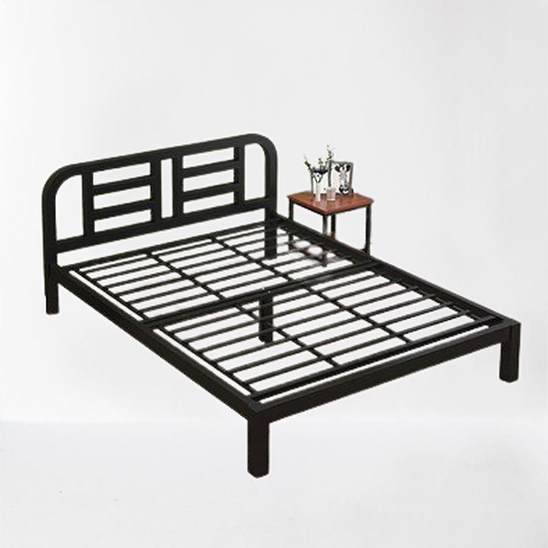 Glam Metallic Standard Bed with Open-Frame Headboard, 78 inch