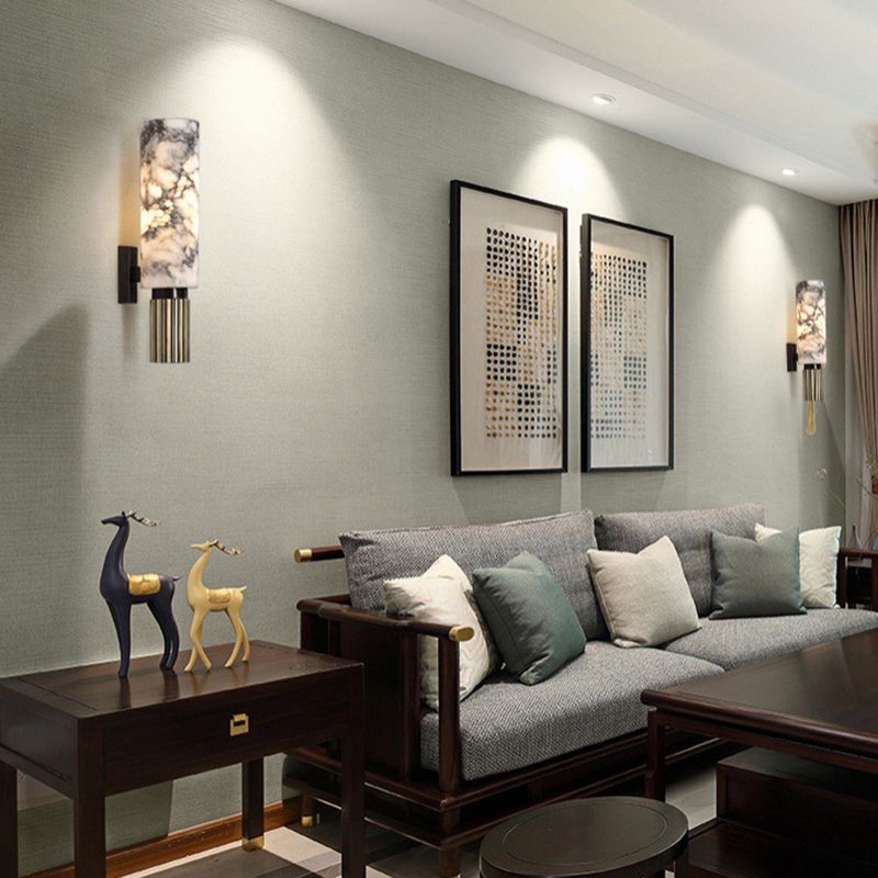 Single Modern Golden Wall Mounted Sconce LED Shaded Wall Light for Bedroom