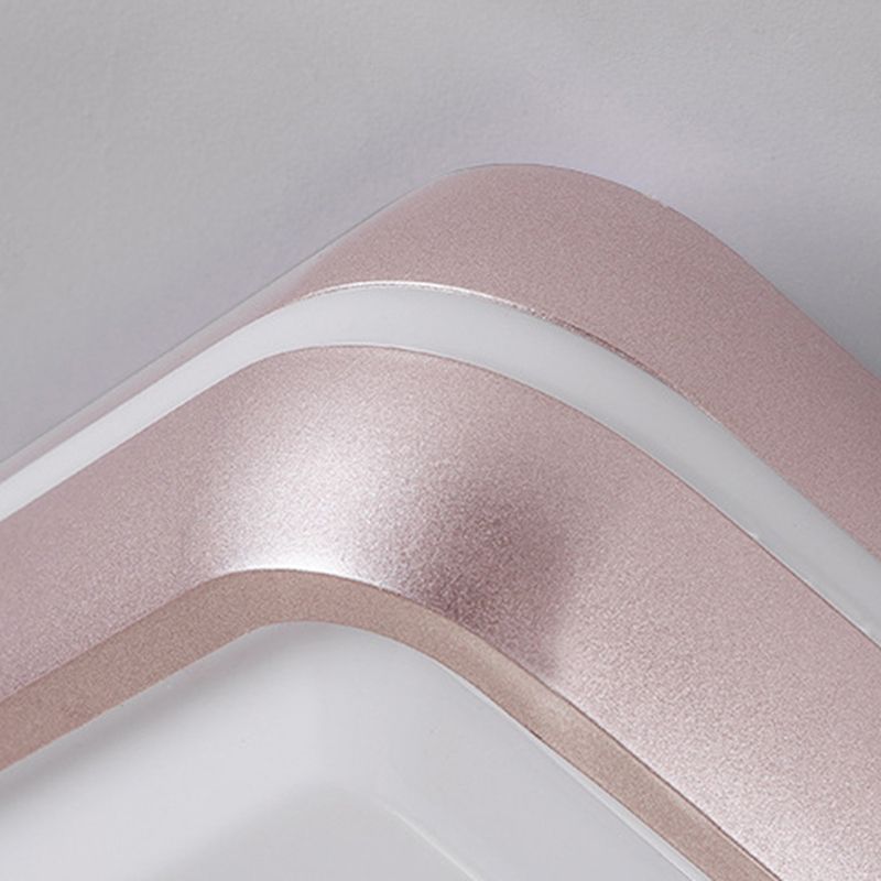 Iluminación colgante cuadrado moderno metal led rosa oro colgante colgante de colgante para comedor para comedor