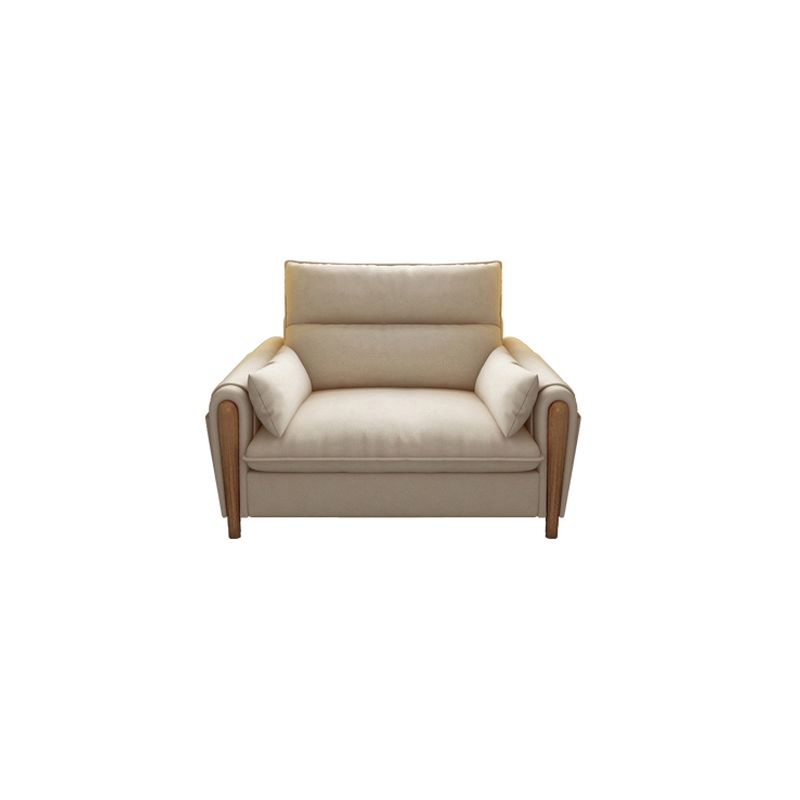 Modern Sewn Pillow Back Standard Pillow Top Arm with Storage Sofa