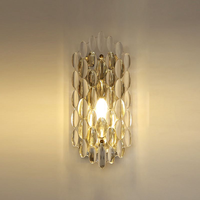 Modern Style Wall Light Crystal Sconces in Transparent for Bedroom