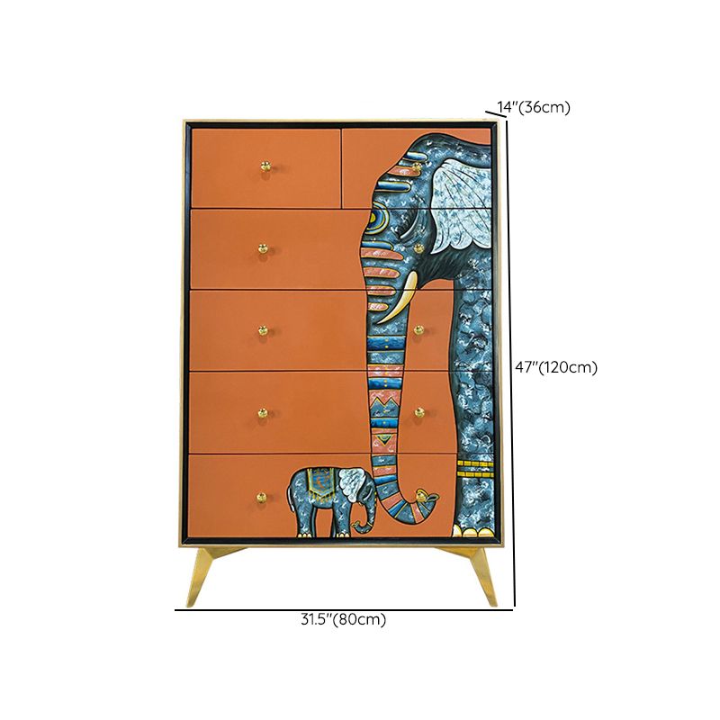 Classic Glam Lingerie Chest Wood Vertical Storage Chest with Drawers for Bedroom