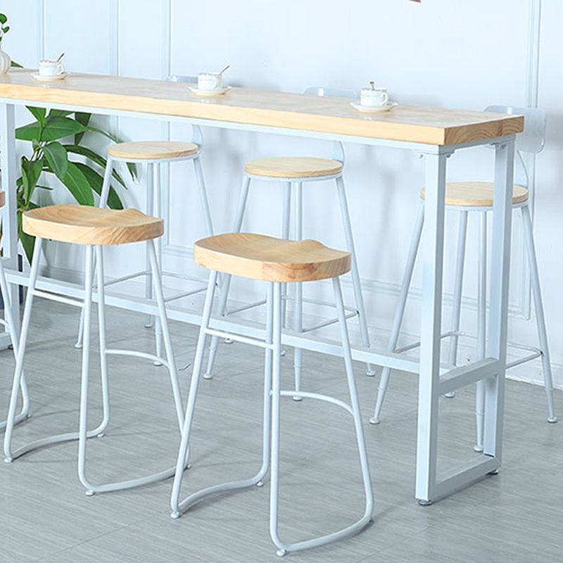 Modern Bar-height Table Solid Wood Top Bar Table for Dining Room