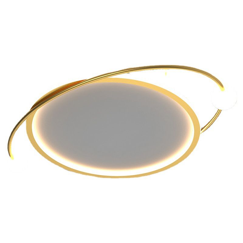 Gouden Ring Flush Mount Plafond Licht Eenvoud LED Acryl Dicht aan plafond lamp