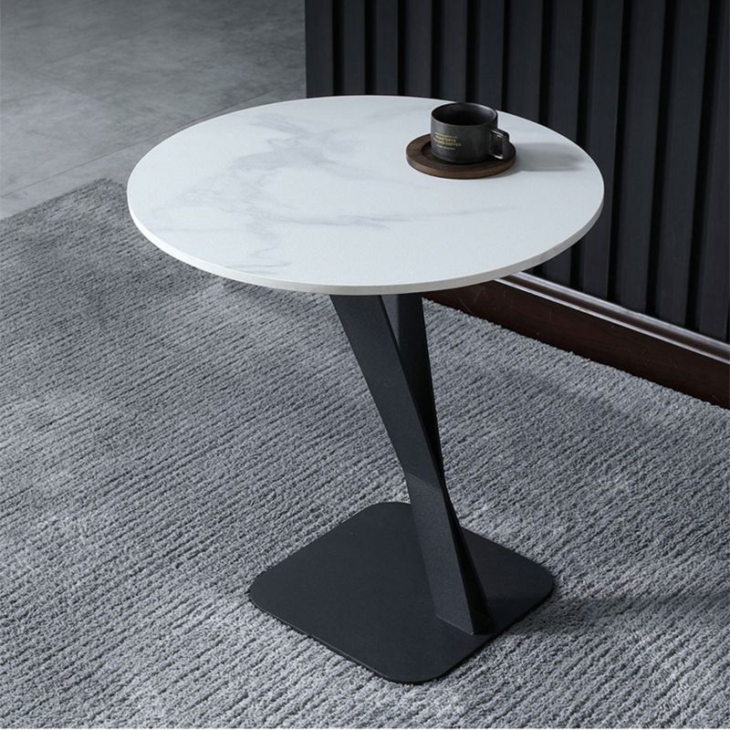 One Single Modern Round Pedestal Coffee Table for Living Room