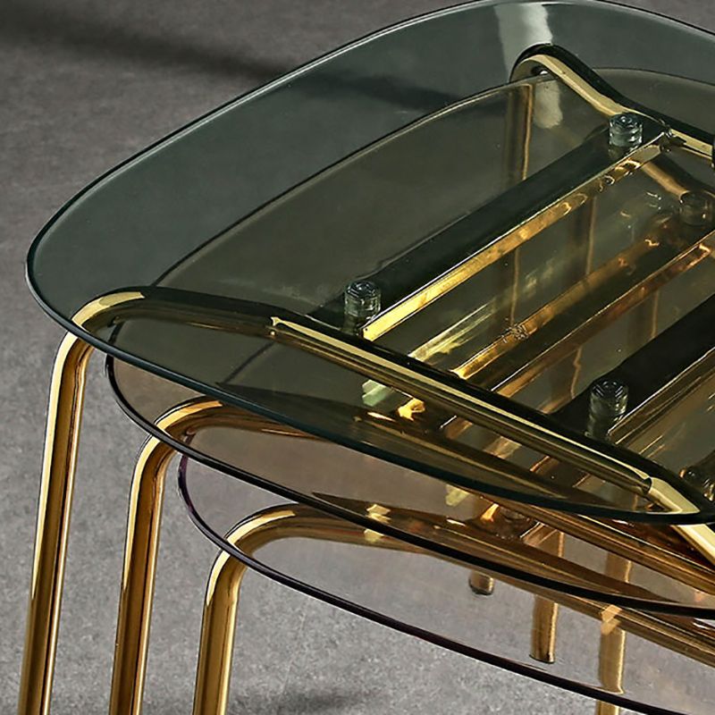 Industrial Armless Dining Chair Plastic Open Back Side Chair with Metal Base