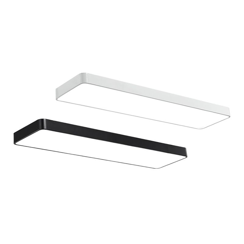 Moderne LED-strip flush mount plafond licht zwart & witte lamp voor kantoor