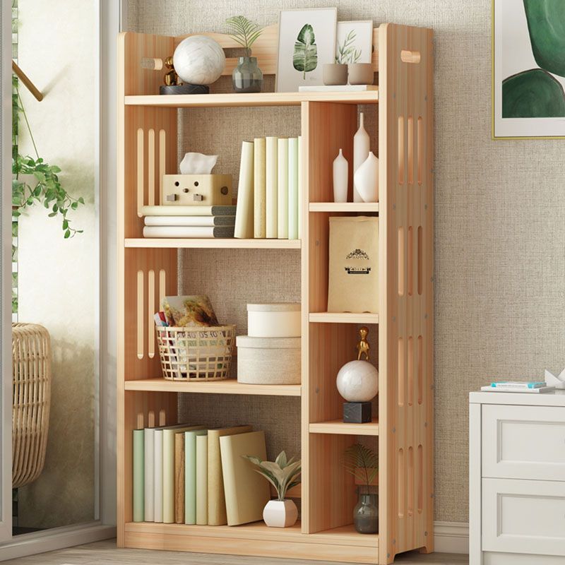Modern Floor Brown Book Shelf Woodend Open Shelf Bookcase for Home